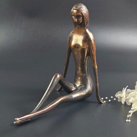Vintage Bronze Woman Sculpture – 8